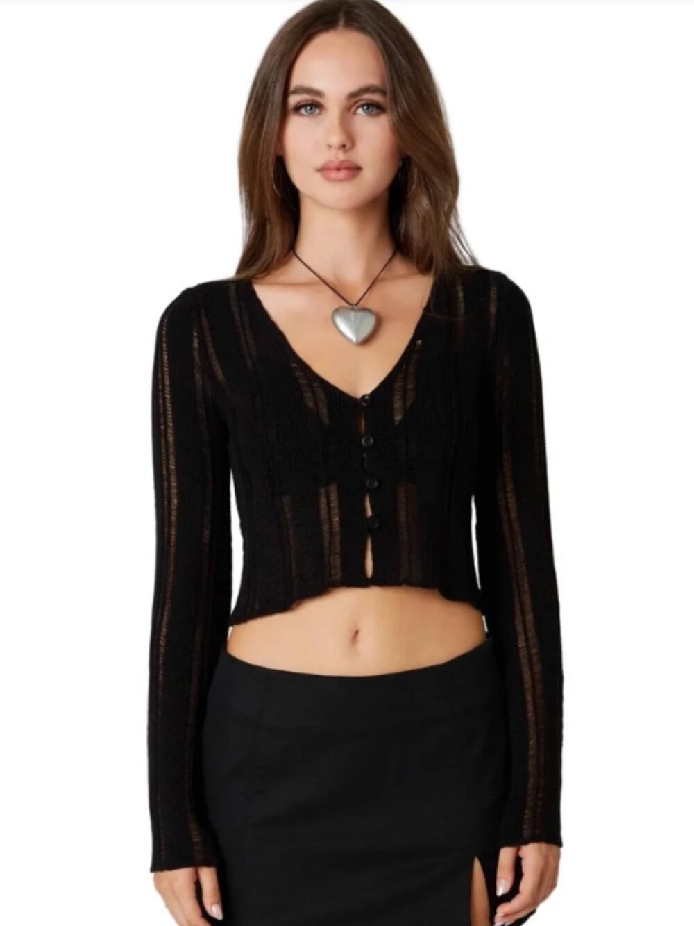 Cotton Candy La Knit Sweater Black